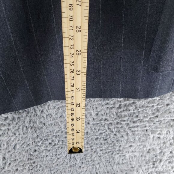 Christian Dior Jacket Mens 42L Gray Monsieur Pinstripe Double Breasted Wool - Picture 6 of 9
